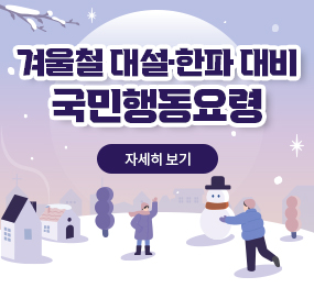 겨울철 대설·한파 대비 국민행동요령 / 자세히 보기