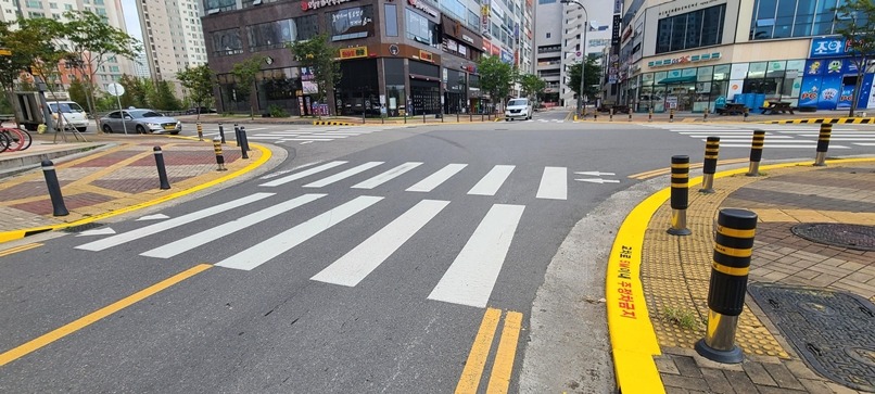 교차로모퉁이 불법 주정차 방지 노면표시 설치